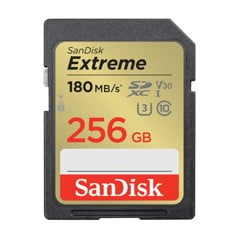 SANDISK - SDXC Extreme 256GB 180MB/s UHS-I C10 V30 U3