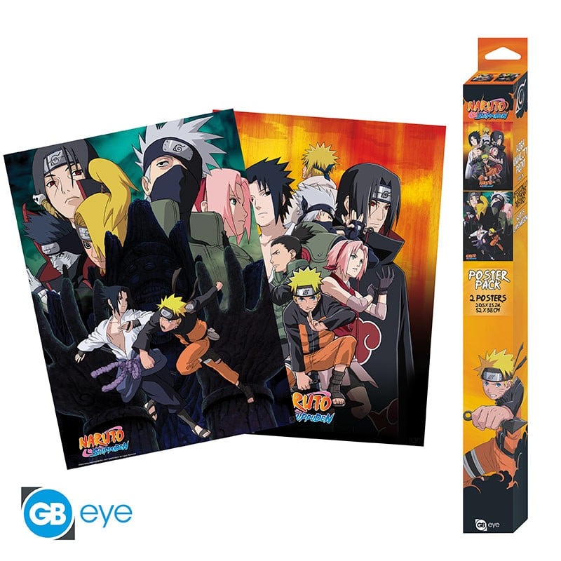 NARUTO SHIPPUDEN - Set 2 Posters - Ninjas (52x38) - Fan-shop