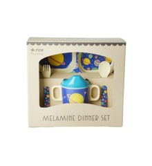 Rice - Melamine Baby Dinner Set Giftbox Galaxy Print