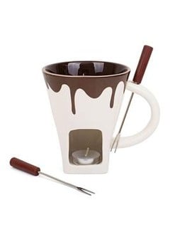 Chocolate Fondue Mug (2 Forks, 1 Candle)