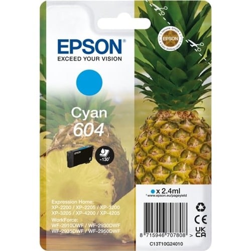 Epson - T604 Cyan Ink Cartdridge (C13T10G24010)