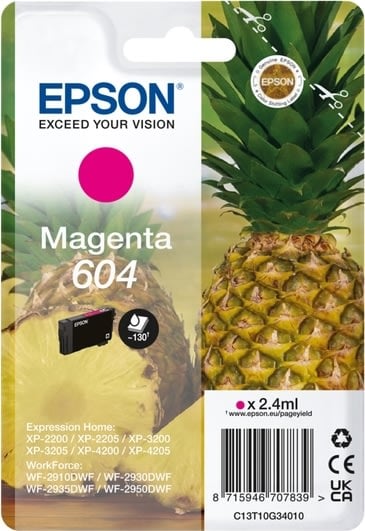 Epson - T604 Magenta blekkpatron (C13T10G34010)