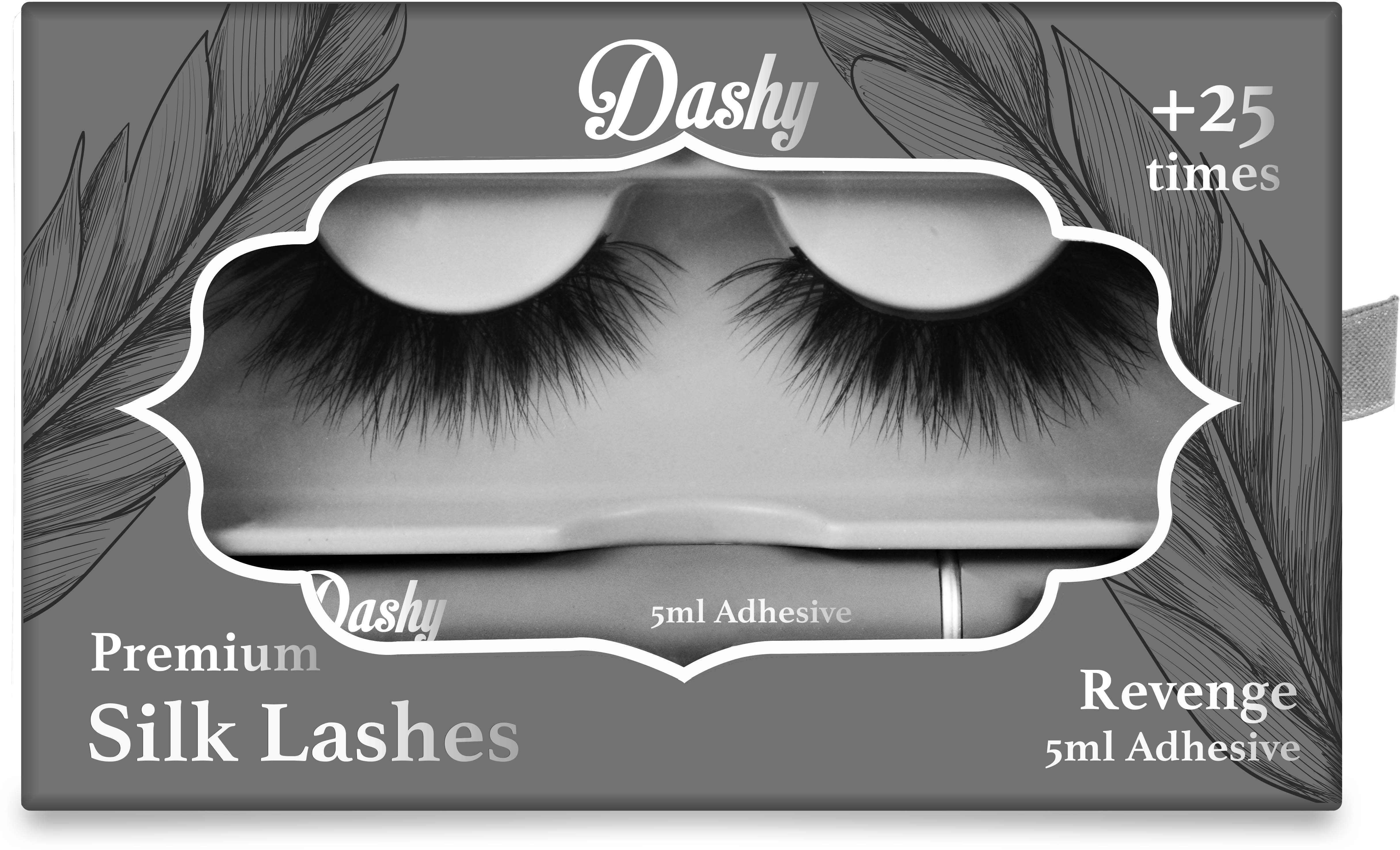 Dashy - Premium Silk Lashes + 5 ml Adhesive Revenge - Skjønnhet