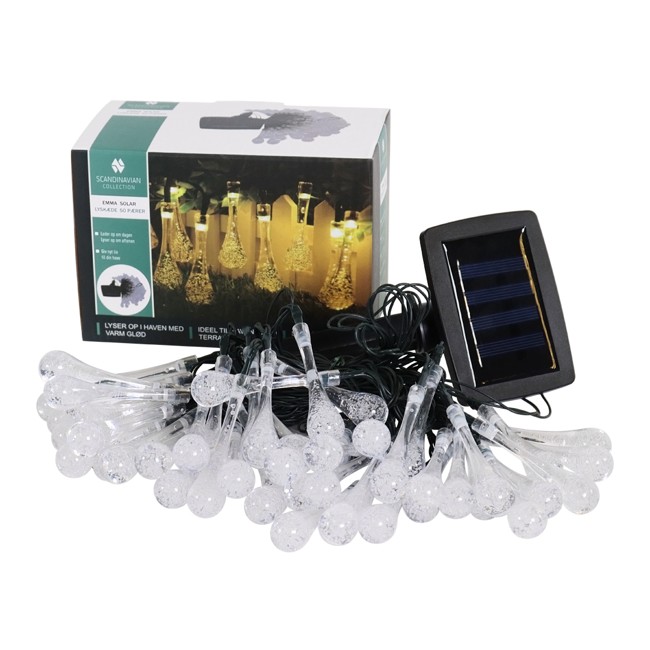 Scandinavian Collection - Emma Solar drop light chain with 50 bulbs