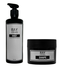 RAY FOR MEN - Daily Hair & Body shampoo 500 ml + RAY FOR MEN - Shape 100 ml