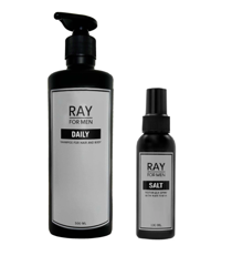 RAY FOR MEN - Daily Hair & Body shampoo 500 ml + RAY FOR MEN - Salt Spray 100 ml