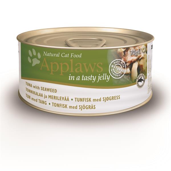 Applaws - 12 x Wet Cat Food in Jelly 70 g - Tuna&seaweed - Kjæledyr og utstyr