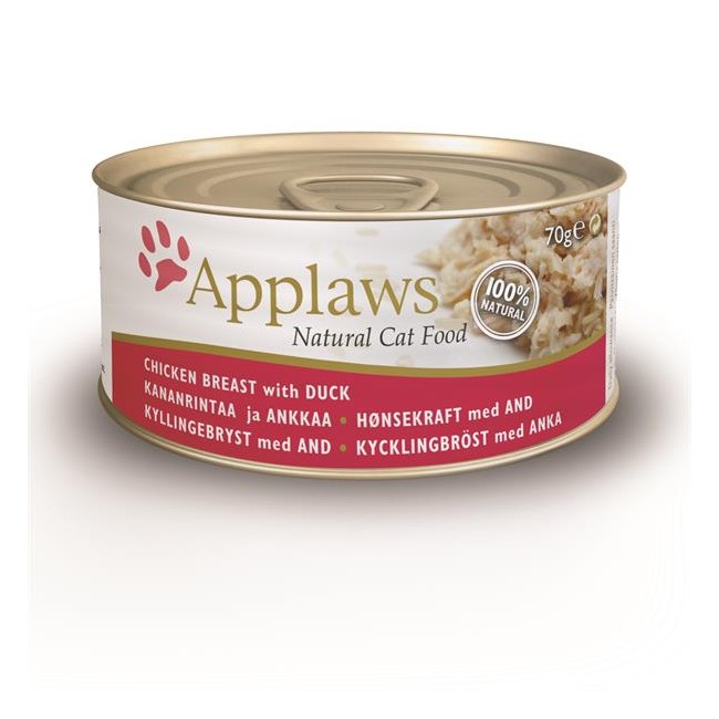 Applaws - 24 x Wet Cat Food 70 g - Chicken & Duck