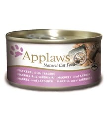 Applaws - 12 x Wet Cat Food 70 g - Makrel & Sardin