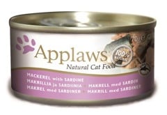 Applaws - 12 x Wet Cat Food 70 g - Makrel & Sardin