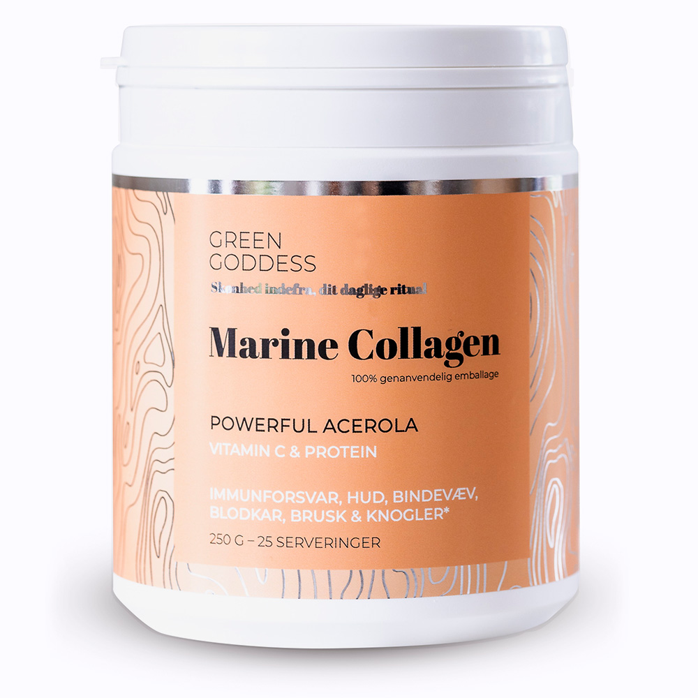 Green Goddess - Marine Collagen - Powerful Acerola 250 g - Helse og personlig pleie