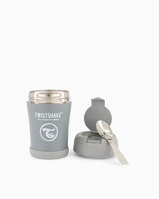 Twistshake - Insulated Food Container 350ml Pastel Grey