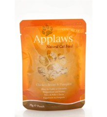 Applaws - 12 x Wet Cat Food 70 g pouch - Chicken & Pumpkin