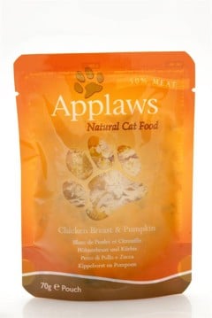 Applaws - 12 x Wet Cat Food 70 g pouch - Chicken & Pumpkin