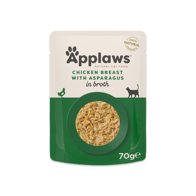 Applaws - 12 x Wet Cat Food 70 g pouch - Chicken & Asparagus