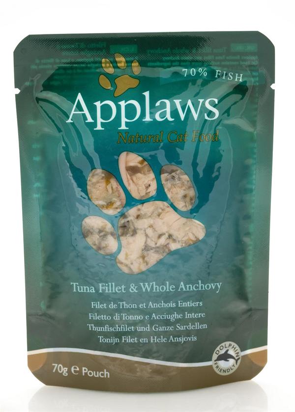 Applaws - 12 x Wet Cat Food 70 g pouch - Tuna&Anchovey - Kjæledyr og utstyr