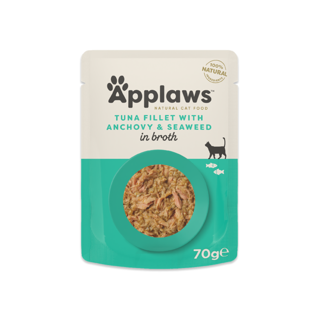 Applaws - 12 x Wet Cat Food 70 g pouch - Tuna & Anchovey