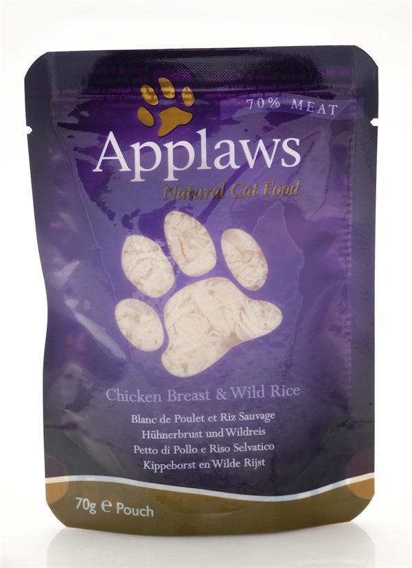 Applaws - 12 x Wet Cat Food 70 g pouch - Chicken&Wild Rice