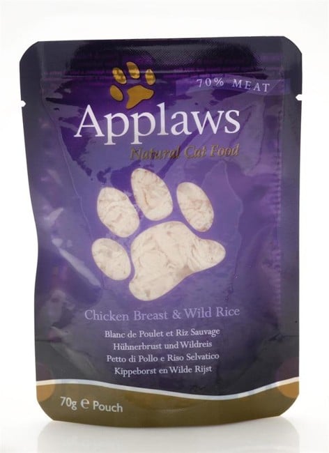 Applaws - 12 x Wet Cat Food 70 g pouch - Chicken & Wild Rice