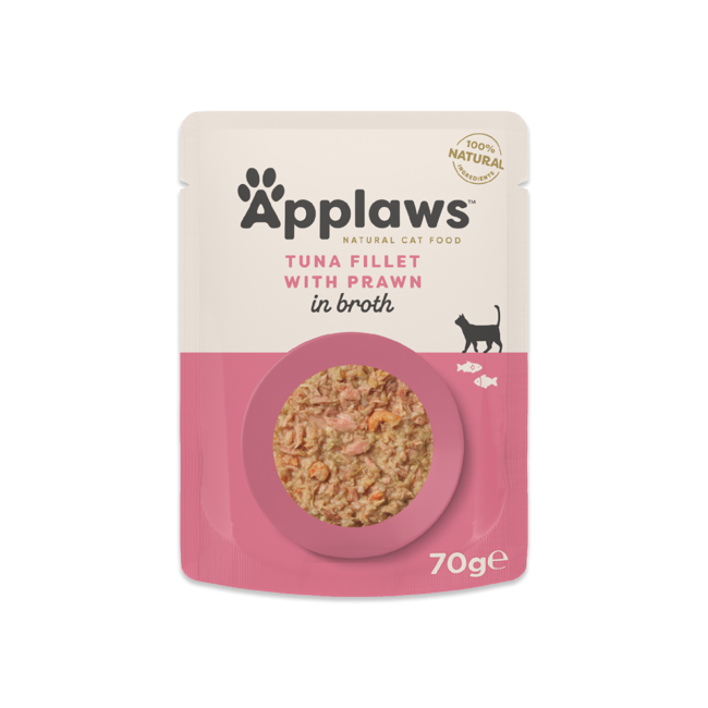 Applaws - 12 x Wet Cat Food 70 g pouch - Tuna & Prawn