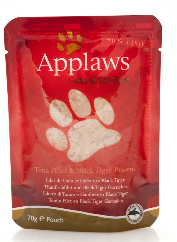 Applaws - 12 x Wet Cat Food 70 g pouch - Tuna&Prawn - Kjæledyr og utstyr