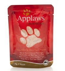 Applaws - 12 x Wet Cat Food 70 g pouch - Tuna & Prawn