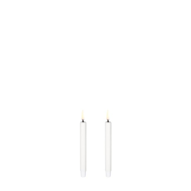 Uyuni - LED taper candle / 2-pack - Nordic white - 1,3x13,8 cm (UL-TA-NWW-01312-2)