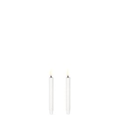 Uyuni - LED taper candle / 2-pack - Nordic white - 1,3x13,8 cm (UL-TA-NWW-01312-2)