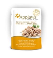 Applaws - 16 x Wet Cat Food 70 g Jelly pouch - Chicken & beef