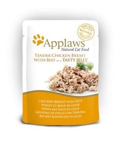 Applaws - 16 x Wet Cat Food 70 g Jelly pouch - Chicken & beef