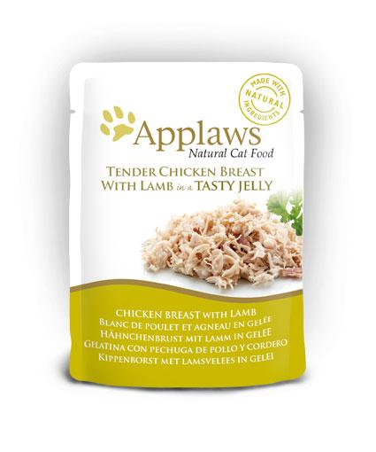 Applaws - 16 x Wet Cat Food 70 g Jelly pouch - Chicken&lamb - Kjæledyr og utstyr