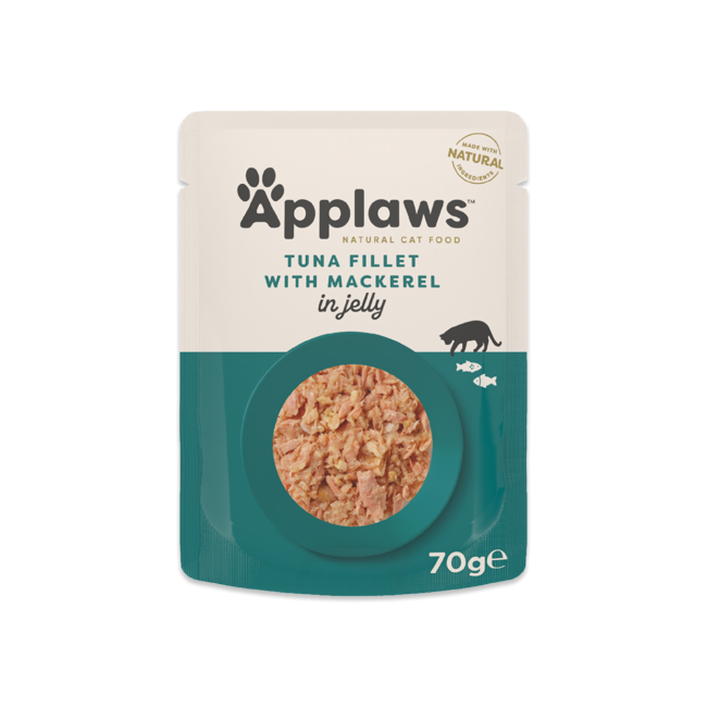 Applaws - 16 x Wet Cat Food 70 g Jelly pouch - Tuna Mackerel