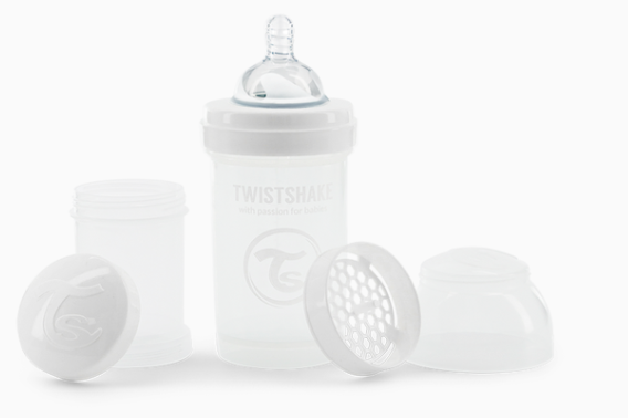 Twistshake - Anti-Colic Baby Bottle White 180 ml - Baby og barn