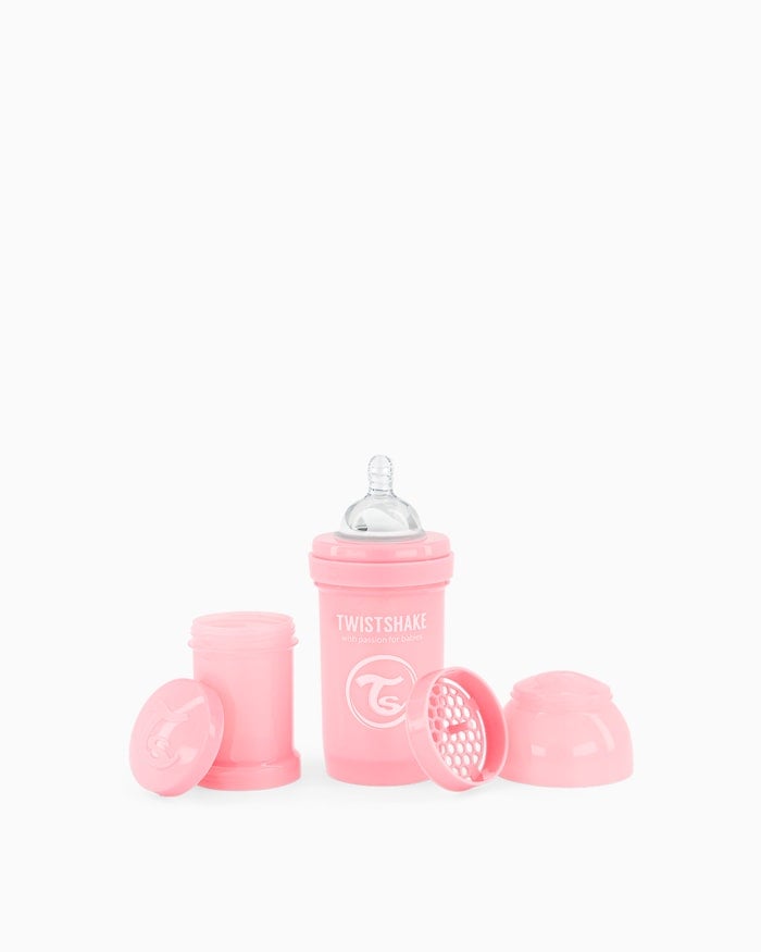 Twistshake - Anti-Colic Baby Bottle Pastel Pink 180 ml - Baby og barn