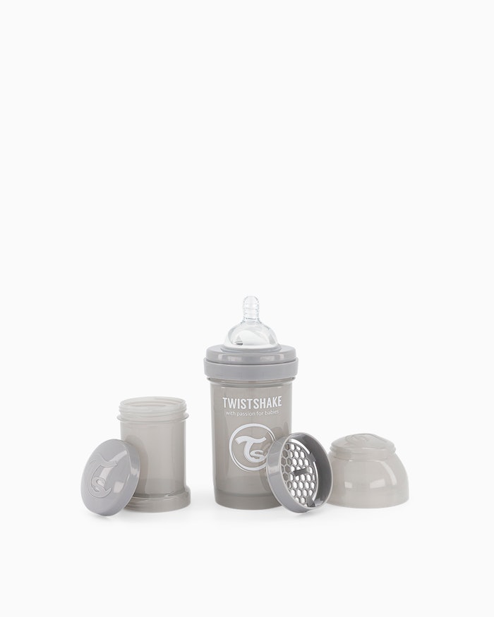 Twistshake - Anti-Colic Baby Bottle Pastel Grey 180 ml - Baby og barn