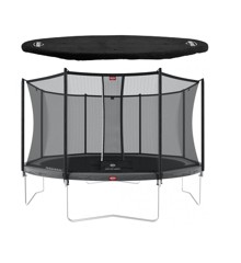 BERG - Favorit 330 Trampolin + Comfort Sikkerhedsnet - Grå + Weather Cover Extra 330