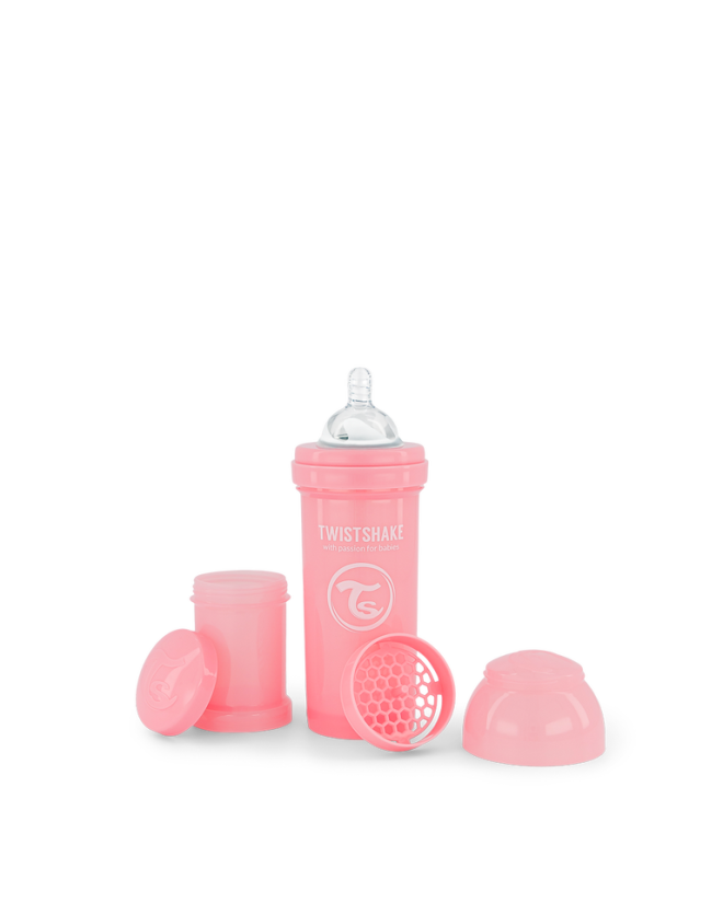 Twistshake - Anti-Colic Baby Bottle Pastel Pink 260 ml - Baby og barn
