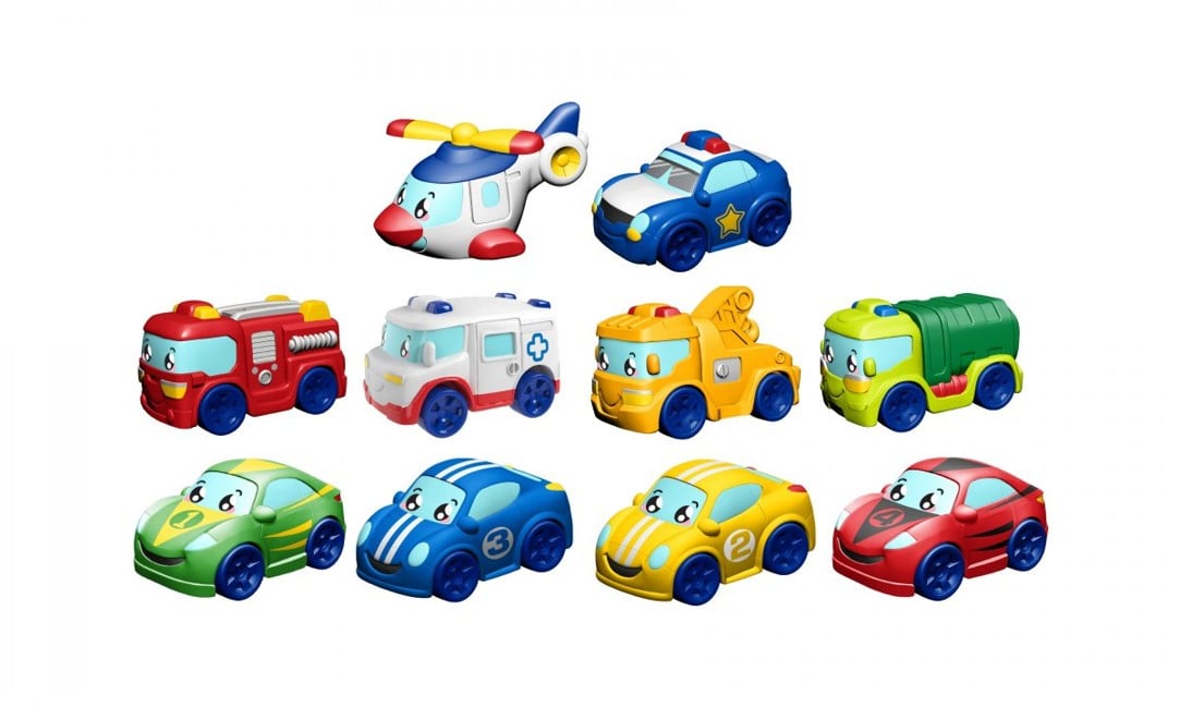 Tiny Teamsterz - 3 Pakke - Soft køretøj