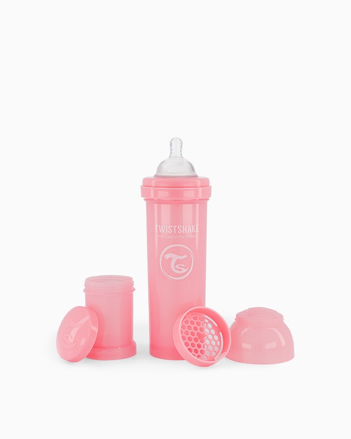 Twistshake - Anti-Colic Baby Bottle Pastel Pink 330 ml - Baby og barn