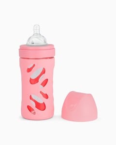 Twistshake - Anti-Colic Glass Bottle Pastel Pink 260 ml