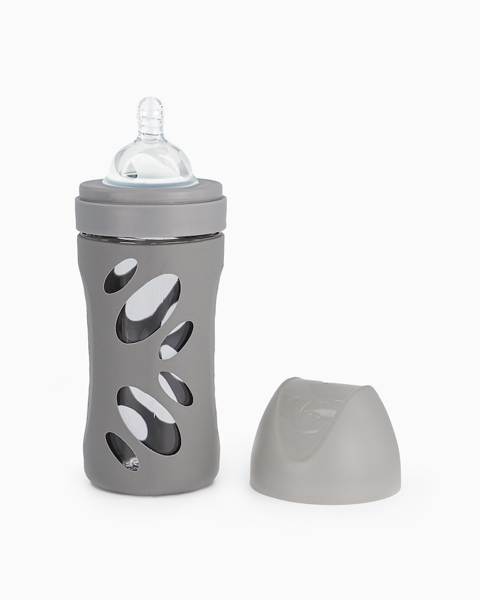 Twistshake - Anti-Colic Glass Bottle Pastel Grey 260 ml - Baby og barn