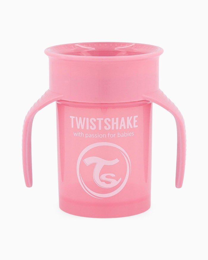 Twistshake - 360 Cup 6+m Pastel Pink - Baby og barn