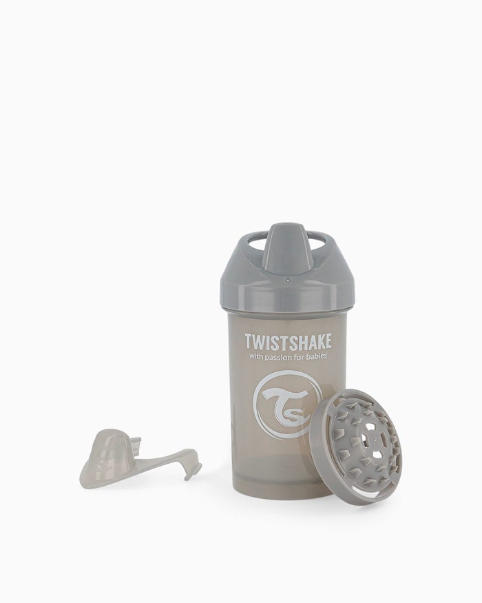 Twistshake - Crawler Cup 8+m Pastel Grey 300 ml - Baby og barn