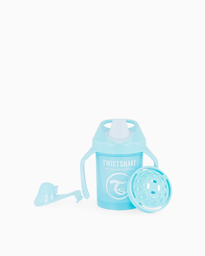 Twistshake - Mini Cup 4+m Pastel Blue 230 ml - Baby og barn