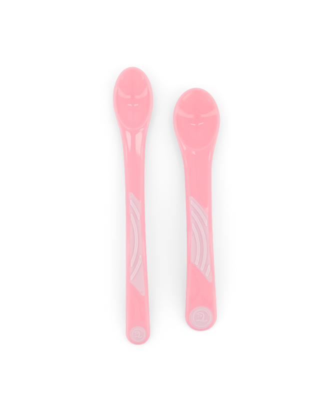 Twistshake - Feeding Spoon Set 6+m Pastel Pink 2-pack - Baby og barn