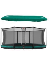 BERG - Grand Favorit InGround 520 Green + Safety Net Comfort + Weather Cover Extra