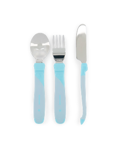 Twistshake - Learn Cutlery Stainless Steel 12+m Pastel Blue