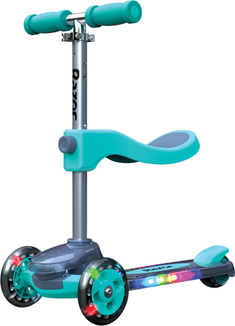 Razor - Rollie DLX 2-in-1 Convertible, light up deck - Teal - (20073645)