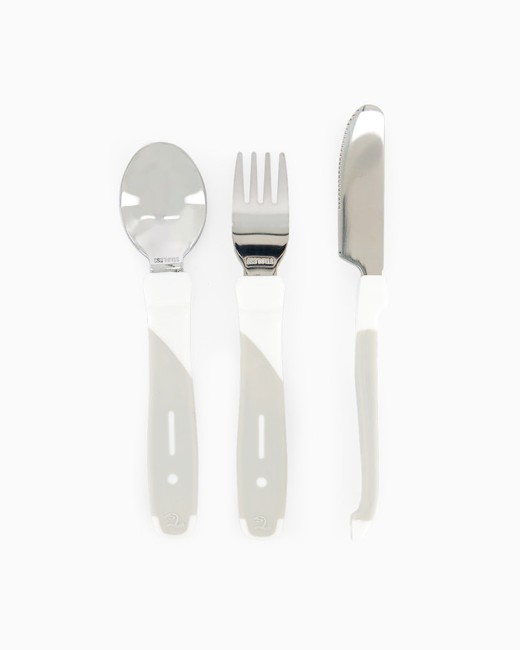 Twistshake - Learn Cutlery Stainless Steel 12+m White