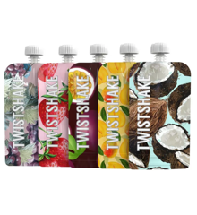 Twistshake - Squeeze Bag Mango/Passion Fruit/Strawberry/Grape/Coconut 220 ml 5-pack